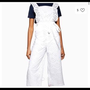 White top shop eyelet jumpsuit